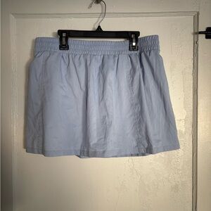 Girlfriend collective blue skort, l